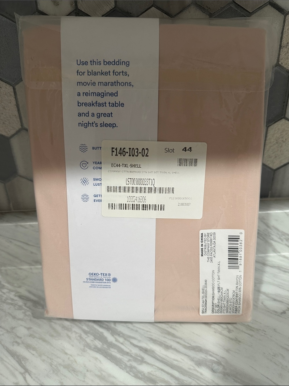 The Company Store Blush Pink Sheet Set